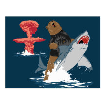 The Great Escape - bear shark cavalry Post Cards