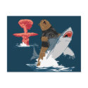 The Great Escape - bear shark cavalry postcards