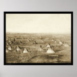 The Great Hostile Lakota Camp SD 1891 Print