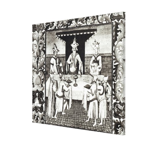 The Great Khan's feast Stretched Canvas Print