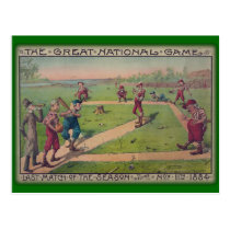The great national game. Last match of the season postcards