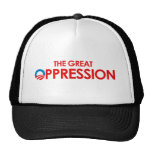 The Great Oppression black Red Trucker Hats