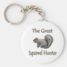 The Great Squirrel Hunter grey Keychain