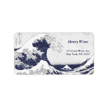 The Great Wave off Kanagawa (神奈川沖浪裏) Personalized Address Label