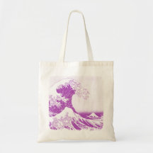 The Great Wave off Kanagawa (神奈川沖浪裏) Tote Bags