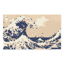 The Great Wave off Kanagawa 8 Bit Pixel Art