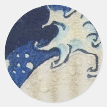 The Great Wave Round Sticker