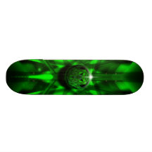 The Green Alien Skateboard