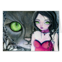 The Green Eyes - blank card