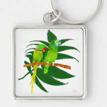 The Green Parrots Gifts Keychain