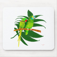 The Green Parrots Gifts Mousepads
