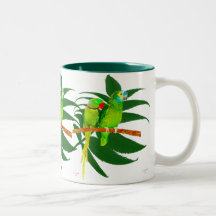 The Green Parrots Gifts Mugs