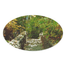 The Green Stairway Oval Sticker