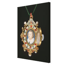 The Gresley Jewel, with miniature portraits of Sir canvas prints