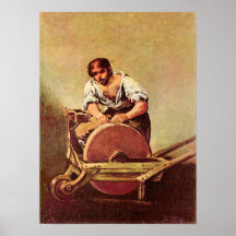 The grinder by Francisco de Goya Posters