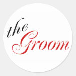 The Groom (Red) Stickers