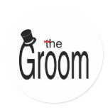 The Groom Round Stickers