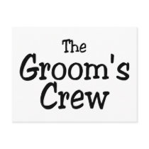 The Grooms Crew Wedding Post Cards