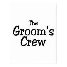 The Grooms Crew Wedding Postcards