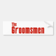 The Groomsmen (Mafia Red) Bumper Stickers