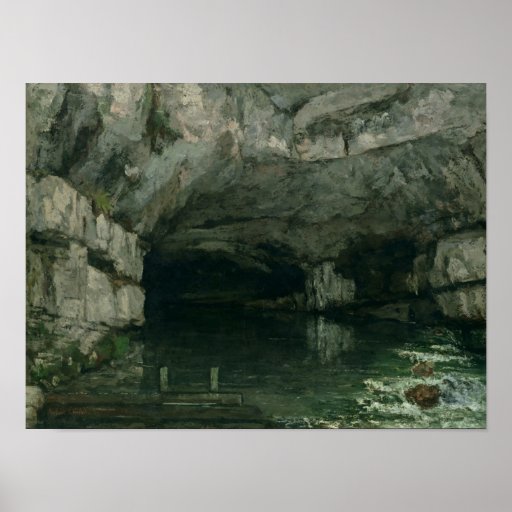 The Grotto of the Loue, 1864 Print
