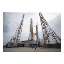 The H-IIB rocket on the launch pad Photo