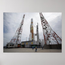 The H-IIB rocket on the launch pad Posters