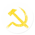 The Hammer & Sickle Vintage Round Stickers