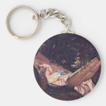 The Hammock By Gustave Courbet Key Chains
