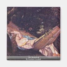 The Hammock By Gustave Courbet Magnets
