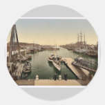 The Harbour (Free Port), Bremen, Germany classic P Round Sticker