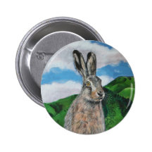 The Hare Pinback Buttons