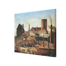 The Harkort Factory at Burg Wetter, c.1834 Stretched Canvas Print