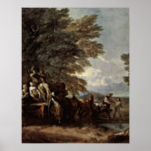 The harvest wagon by Thomas Gainsborough Posters