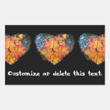 The Heart of Autumn; Customizable Rectangular Sticker