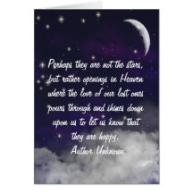 The Heavens Sympathy Greeting Card