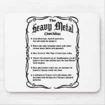 The Heavy Metal Checklist Mouse Mat