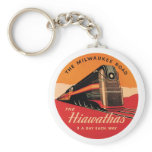 The Hiawathas Vintage Railroad Ad Keychain