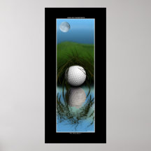 "THE HIDING PLACE" Funny Golfer Large Poster