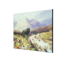 The Highlands, near Argyle (w/c on paper) Canvas Prints