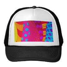 THE HIPSTER - Cool Colourful Vibrant Abstract Art Hats