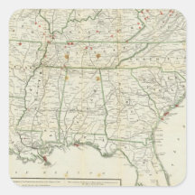 The Historical War Map Square Sticker