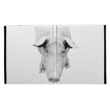 The Hog in Black and White iPad Folio Cover