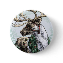 "The Holiday Courier" Christmas button