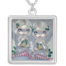 The Holly and the Ivy NECKLACE Christmas Fairy Art