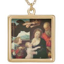 The Holy Family, 1522 (oil on panel) necklaces