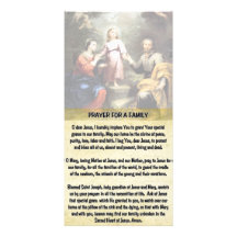 The Holy Family and the Prayer for a Family Personalized Photo Card