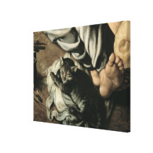 The Holy Family around a Fire, c.1532-33 Canvas Print