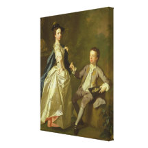 The Hon. Rachel Hamilton and her brother Canvas Print