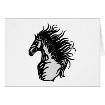 THE HORSE FOG GREETING CARD